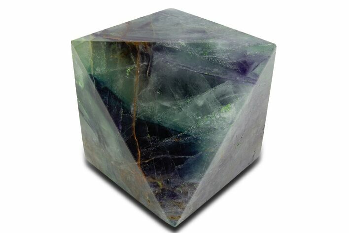 Polished Colorful Fluorite Octahedron - China #322943
